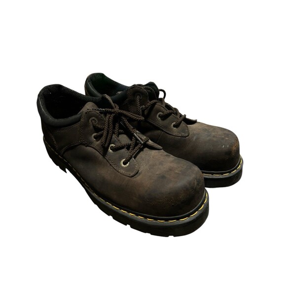 Dr. Martens Industrial Steel Toe Boots Men\'s Sz 13 US Safety Shoe Brown Aw140 main image 9
